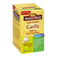 Nature Made Odor Control 1250 mg Garlic Equivalent Dietary Supplement- 200 CT