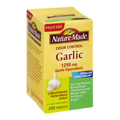 Nature Made Odor Control 1250 mg Garlic Equivalent Dietary Supplement- 200 CT
