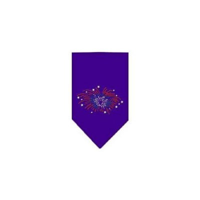 Ahi Fireworks Rhinestone Bandana Purple Small