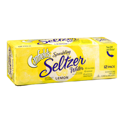 Canfields Sparkling Seltzer Water Lemon - 12 CT