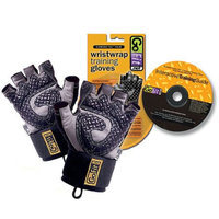 GoFit Diamond-Tac Weightlifting Glove with Wrist Wrap Black Large
