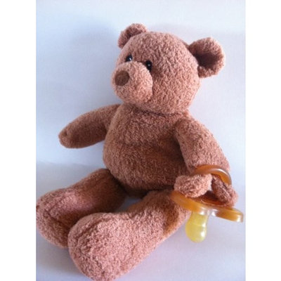 BinkiBear Posh Teddy with Hevea Pacifier, Brown