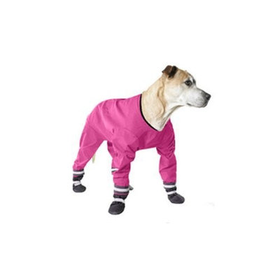 Muttluks 4-Legged Dog Jog Rain Suit, Size 16, Pink