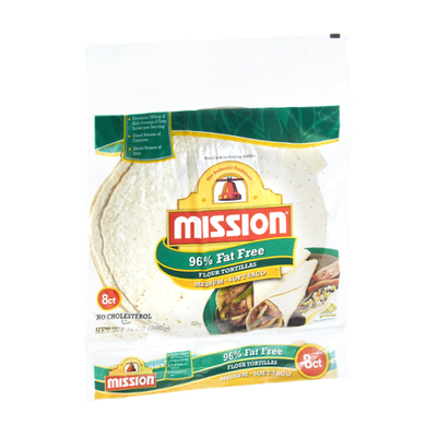 Mission 96% Fat Free Medium Soft Taco Flour Tortillas - 8 CT