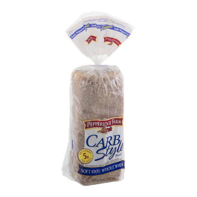 Pepperidge Farm Carb Style Bread Soft 100% Whole Wheat