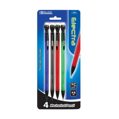 Bulk Buys Bazic Electra 0.7mm Mechanical Pencil - 4/Pack(Case of 144)