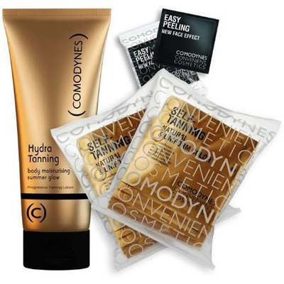 Comodynes TT Total Tan Package (16 Self Tanning Towelettes + Hydra Tanning Moisturizer + Facial Peeling Towelettes)