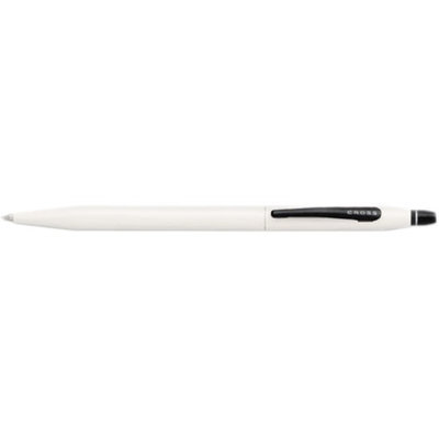 Cross Click Pearlescent White Ballpoint Pen (AT0625-3)