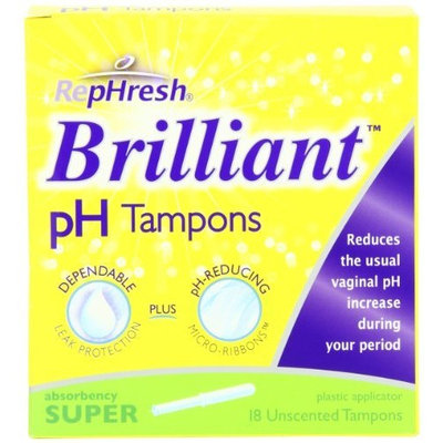 RepHresh Brilliant pH Tampons, Super Absorbency, 18-Count