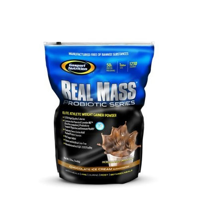 Real Mass Probiotic Series-Strawberry Milkshake Gaspari Nutrition 6 lb Powder