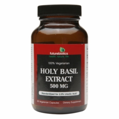 Futurebiotics Holy Basil Extract 500mg, Vegetarian Capsules, 60 ea