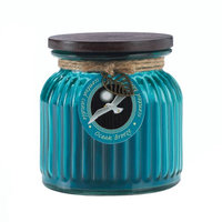 Koehlerhomedecor Ocean Breeze Ribbed Jar Candle