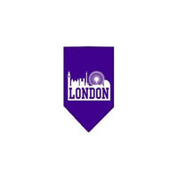 Ahi London Skyline Screen Print Bandana Purple Large
