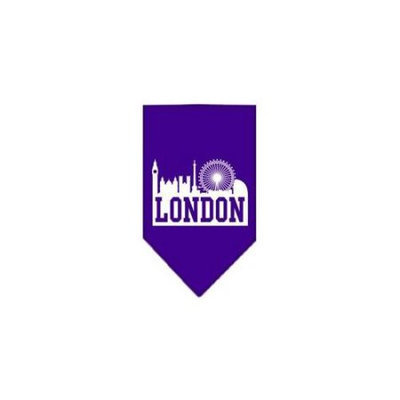 Ahi London Skyline Screen Print Bandana Purple Large