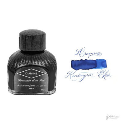Diamine 80 ml Bottle Fountain Pen Ink, Kensington Blue