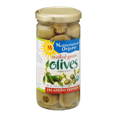 Mediterranean Organic Stuffed Green Olives Jalapeno Peppers