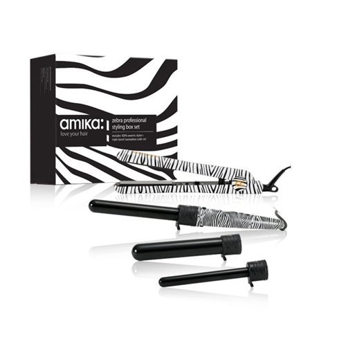 Amika Professional 3 Piece Hair Curler and Flat Iron Set, Zebra display picture 3