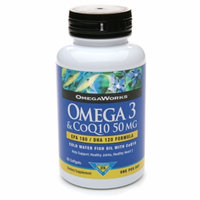 OmegaWorks Omega 3 & CoQ10 50mg EPA 180 / DHA 120