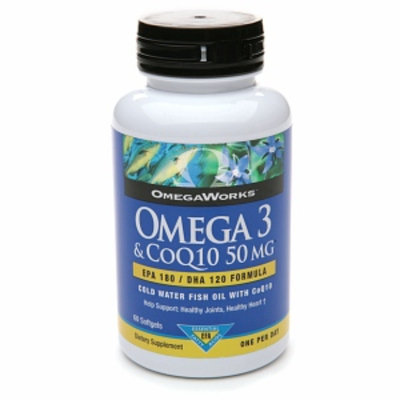 OmegaWorks Omega 3 & CoQ10 50mg EPA 180 / DHA 120