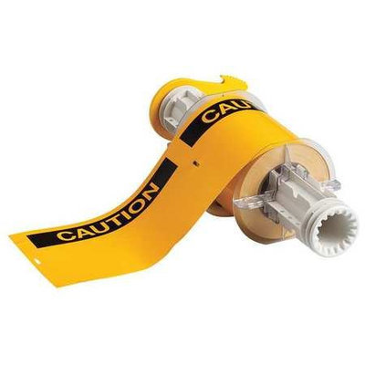 BRADY 130761 Label, White/Yellow/Black, 4x6In, Vinyl