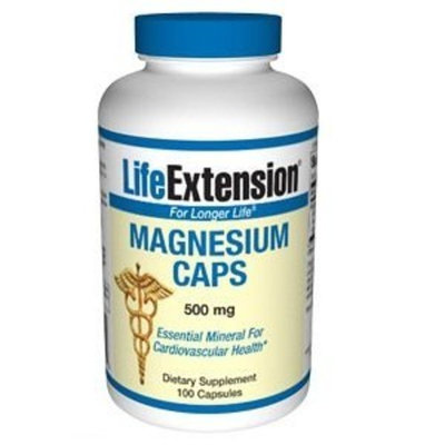 Life Extension Magnesium Capsules 500mg, 100-Count