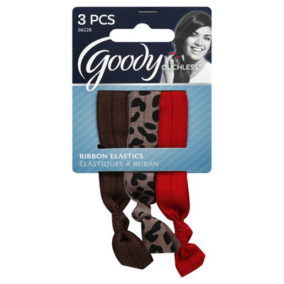 Goody Products Inc. Ouchless Ribbon Elastics, Neutral Animal, 3CT