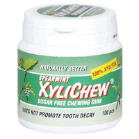 Naturally Better Spearmint Xylichew, Sugar Free Chewing Gum, 100-Piece Canisters (Pack of 2)
