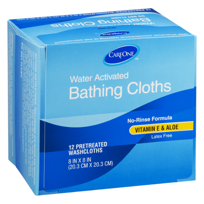 CareOne Pretreated Washcloths - 12 CT