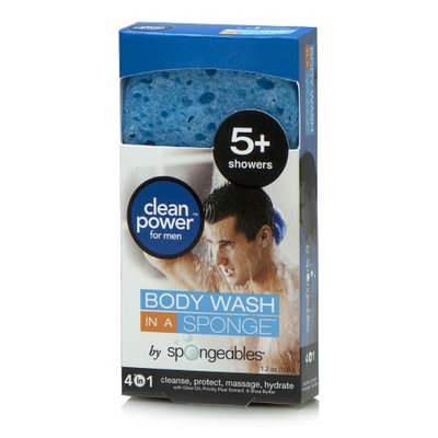Spongeables Men's Shower Gel in a Sponge 5+