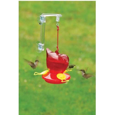 Songbird Essentials SEBCO312W Window Bird Hummingbird Feeder - Red