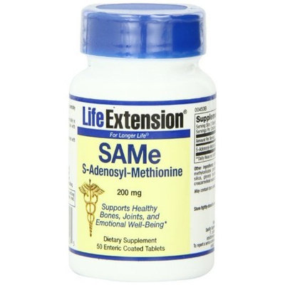 Life Extension SAMe, 200 Mg, Tablets, 50-Count