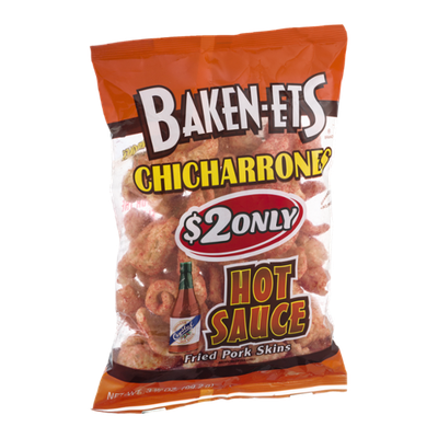 Baken-Ets Chicharrones Hot Sauce Fried Pork Skins