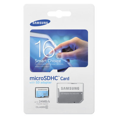 Samsung 16GB microSDHC Card with Adapter