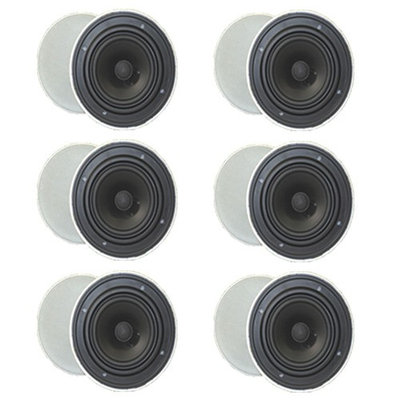 Goldwood Sound GH-65 200 W RMS Speaker - Black - 45 Hz to 20 kHz - 8 Ohm - In-ceiling