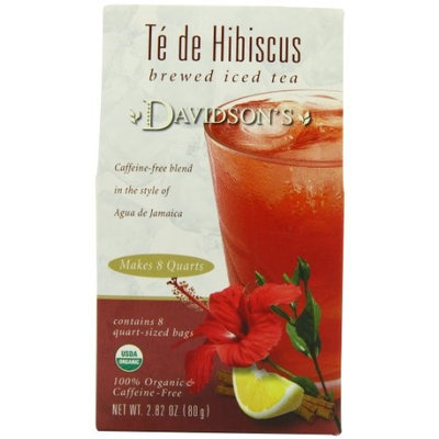 Davidson's Tea Davidson Organic Tea 5283 Fdsvc Brewed Te De Hibiscus Tea 1 Qt.