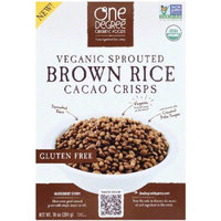 One Degree Organic Foods Veganic Sprouted Brown Rice Cacao Crisps Cereal, 10 oz, (Pack of 12)