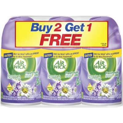 Air Wick Freshmatic Ultra Refill, Lavender, 6.17 Ounce, 3 Count