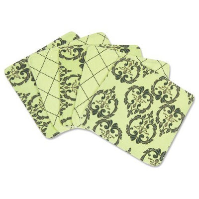 Trend Lab Vintage Wash Cloth Set, Green/Black, 5 Count (Discontinued by Manufacturer)