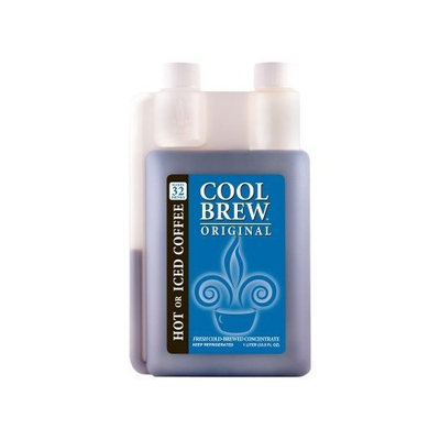 Coolbrew Cool Brew® Fresh Coffee Concentrate - Original 1 Liter - Make Iced Coffee or Hot Coffee - Enough for over 32 drinks
