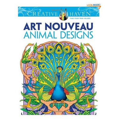 Dover Creative Haven Art Nouveau Animal Designs Coloring Book (Adult Coloring)