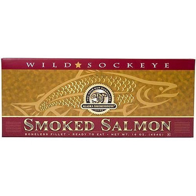 Alaska Smokehouse Smoked Sockeye Salmon Fillet In Gold, 16 Ounce Gift Box