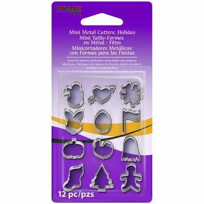 Polyform Premo Mini Metal Cutters 12/Pkg-Holiday