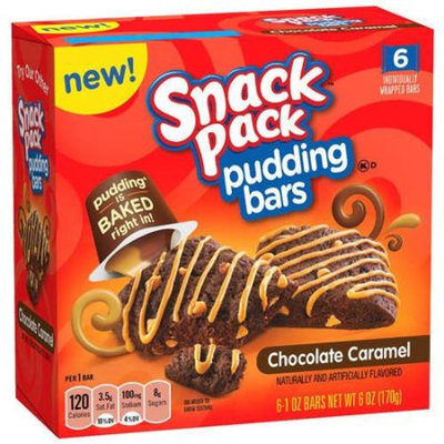 Snack Pack Chocolate Caramel Pudding Bars