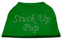 Ahi Stuck Up Pup Rhinestone Shirts Emerald Green XXL (18)