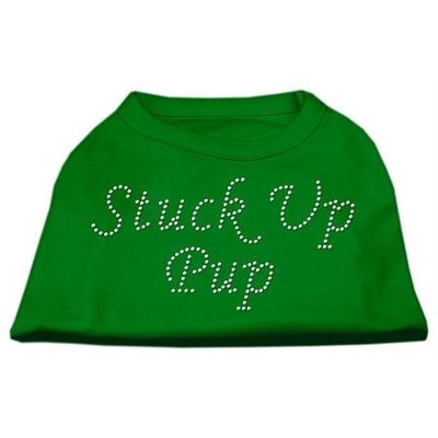 Ahi Stuck Up Pup Rhinestone Shirts Emerald Green XXL (18)