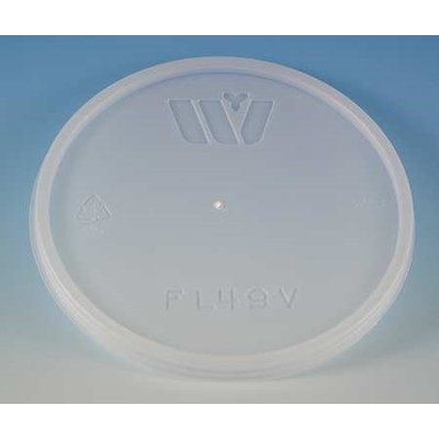 WINCUP FL49V Disposable Lid, Vented, Translucent, PK 500