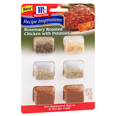 McCormick® Rosemary Roasted Chicken with Potatoes Spices & Recipe Card