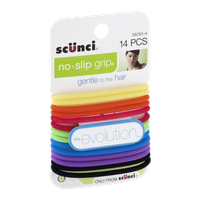 Scunci The Evolution No Slip Grip Hair Ties Assorted Color - 14 CT