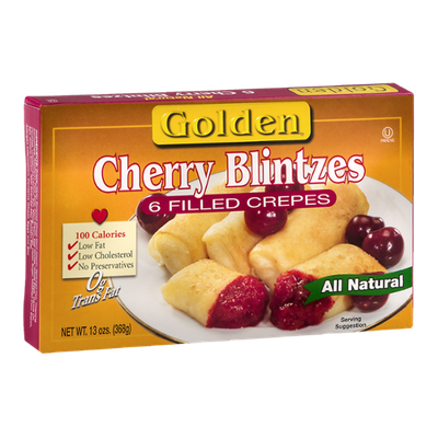 Golden Filled Crepes Cherry Blintzes - 6 CT