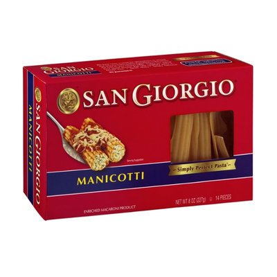 San Giorgio Enriched Macaroni Product Manicotti - 14 CT